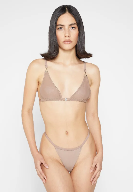 Mesh Bralette - Taupe