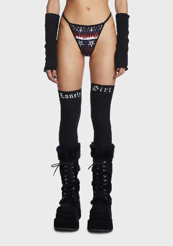 Satanic Print Nordic Thong