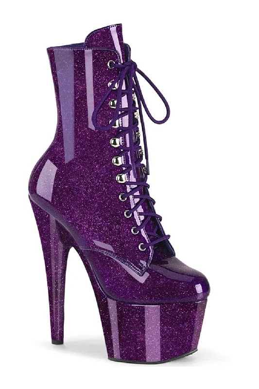 ADORE-1020GP Purple Patent Ankle Boot