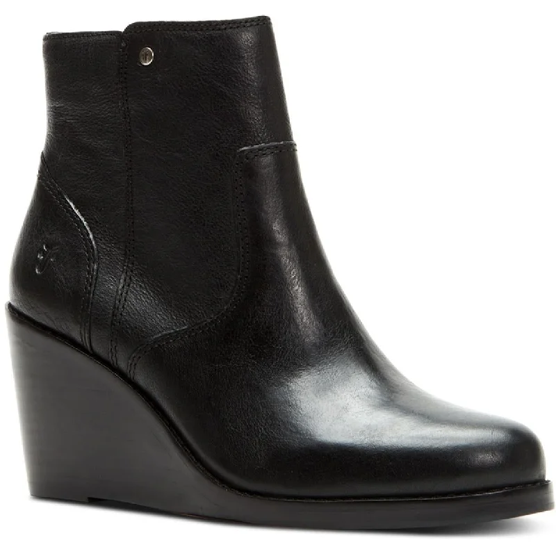 Emma Womens Leather Ankle Booties