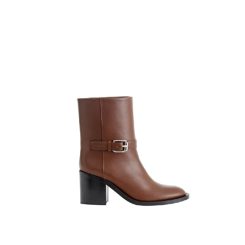 Burberry Brown Leather Women's Boot