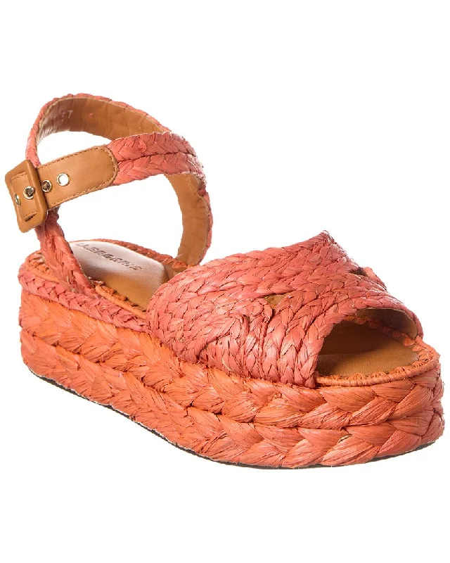 Clergerie Aida Raffia Platform Sandal