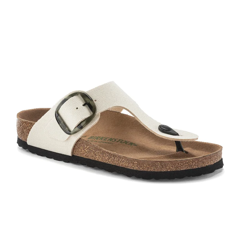 Birkenstock Gizeh Big Buckle Vegan Sandal (Women) - Eggshell Canvas