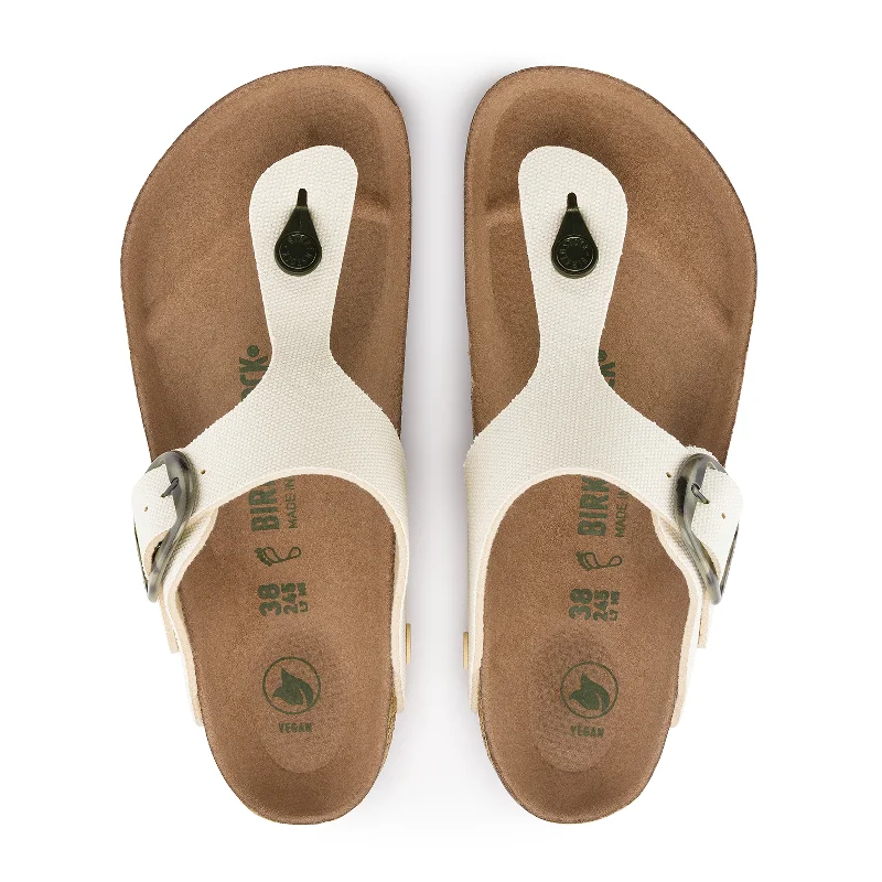 Birkenstock Gizeh Big Buckle Vegan Sandal (Women) - Eggshell Canvas