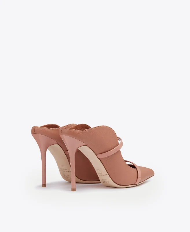 Maureen 100 - Blush Nude Leather Stiletto Mule