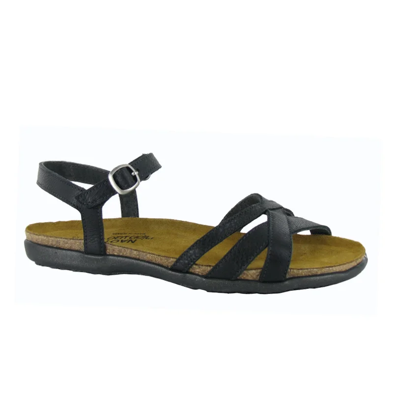 Naot Patricia Backstrap Sandal (Women) - Soft Black Leather