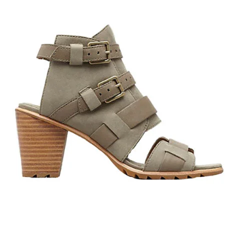 Sorel Nadia Buckle II Open Toe Heeled Sandal (Women) - Sage