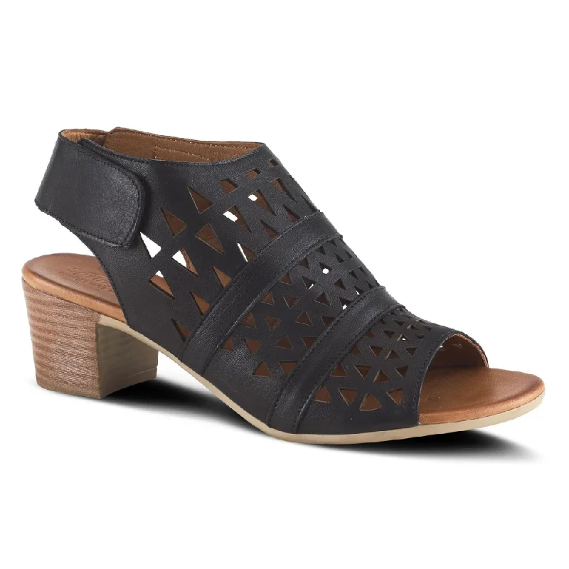 Spring Step Dorotha Black Leather Sandal (Women's)