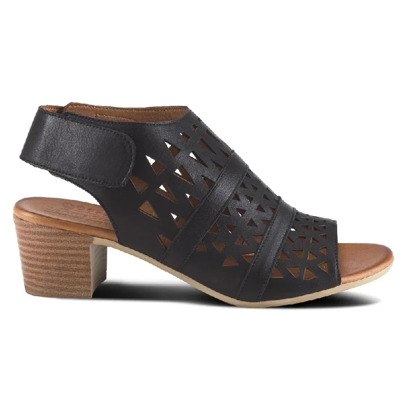 Spring Step Dorotha Black Leather Sandal (Women's)