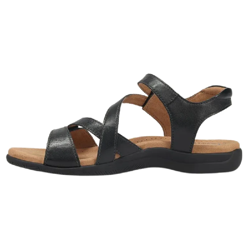 Taos Big Time Black Leather Sandal (Women's)