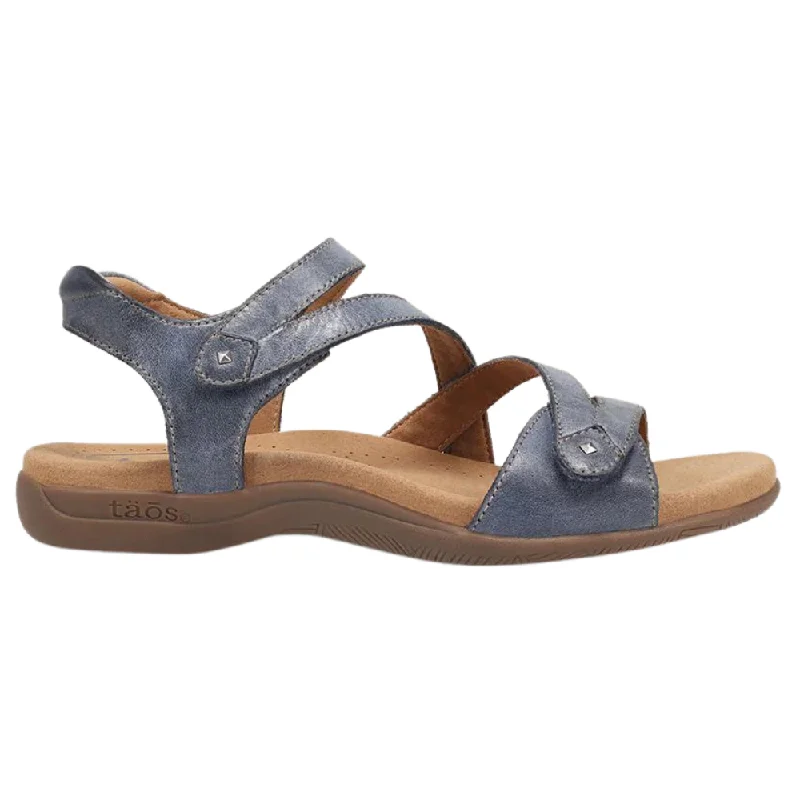 Taos Big Time Dark Blue Leather Sandal (Women's)