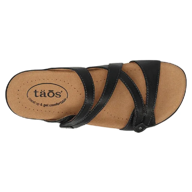 Taos Double U Black Sandal (Women's)