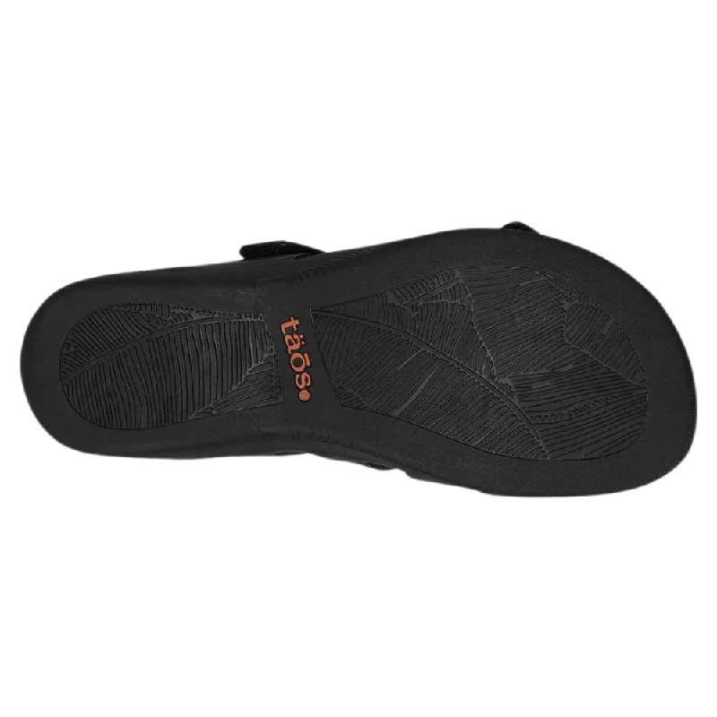 Taos Double U Black Sandal (Women's)