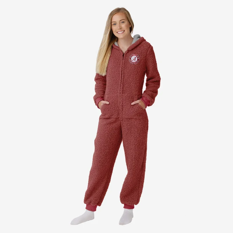 Alabama Crimson Tide Womens Sherpa One Piece Pajamas