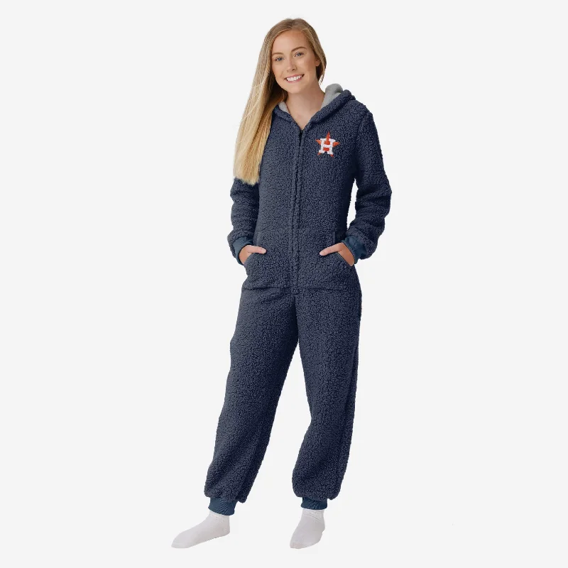 Houston Astros Womens Sherpa One Piece Pajamas