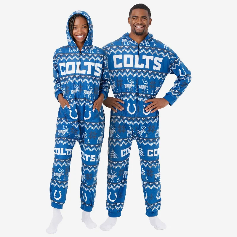 Indianapolis Colts Ugly Pattern One Piece Pajamas