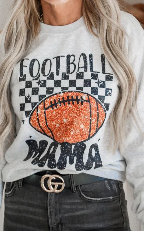 Football Mama Graphic Crewneck Sweatshirt