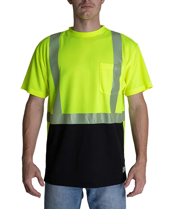 HVK017 - Berne Unisex Hi-Vis Class 2 Color Blocked Pocket T-Shirt