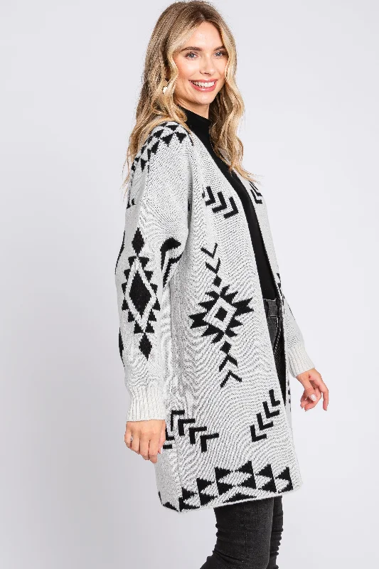 Ivory Print Cardigan