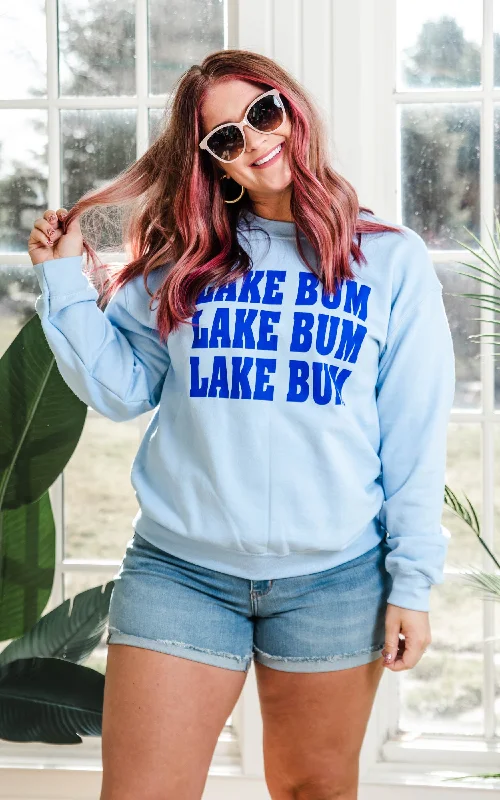 Lake Bum Sweatshirt - Sky Blue** - Final Sale