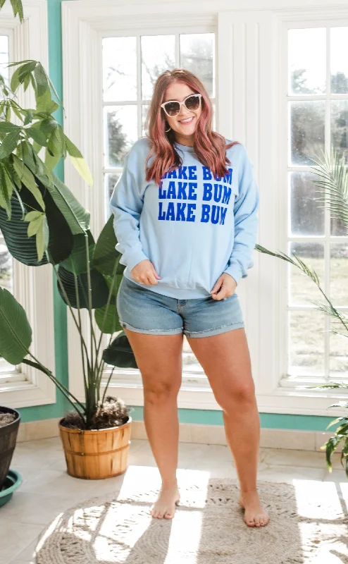 Lake Bum Sweatshirt - Sky Blue** - Final Sale