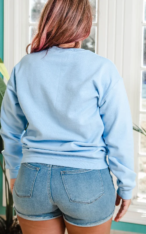 Lake Bum Sweatshirt - Sky Blue** - Final Sale