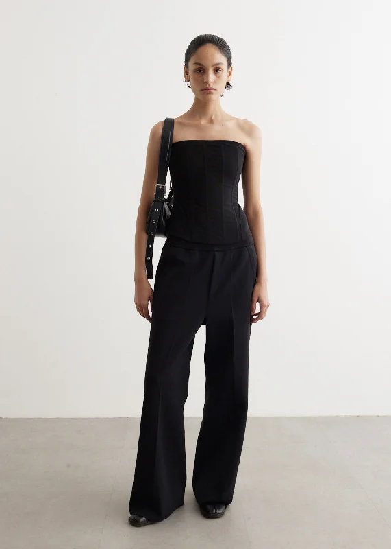 Milan Rib Wide Straight Pants