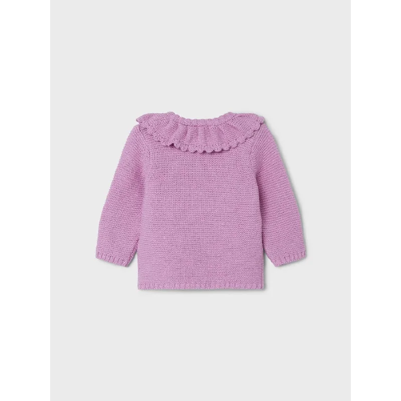 Name It Pastel Lavender Lianne Knit Cardigan