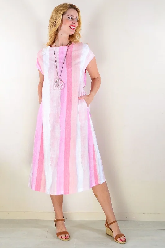 Pink Delight Midi Summer Dress