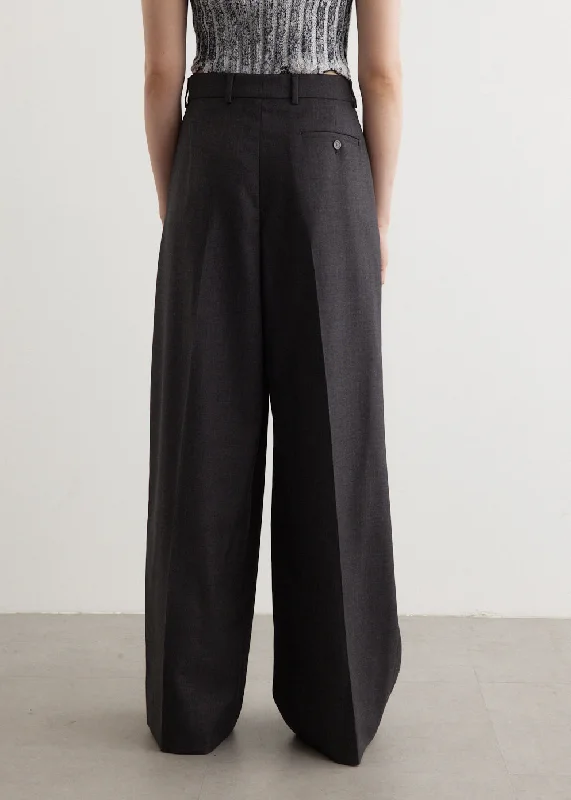 Poffee Melange Wool Wrap Trousers