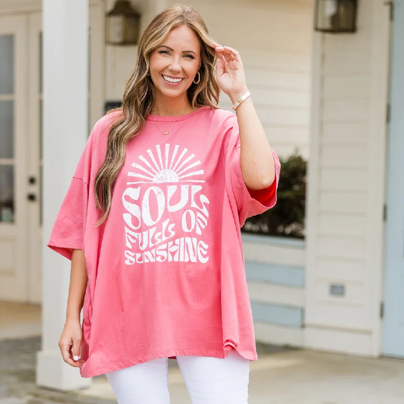 Soulshine Boyfriend Tee, Desert Rose