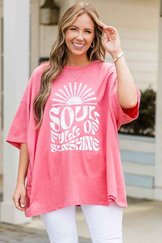 Soulshine Boyfriend Tee, Desert Rose