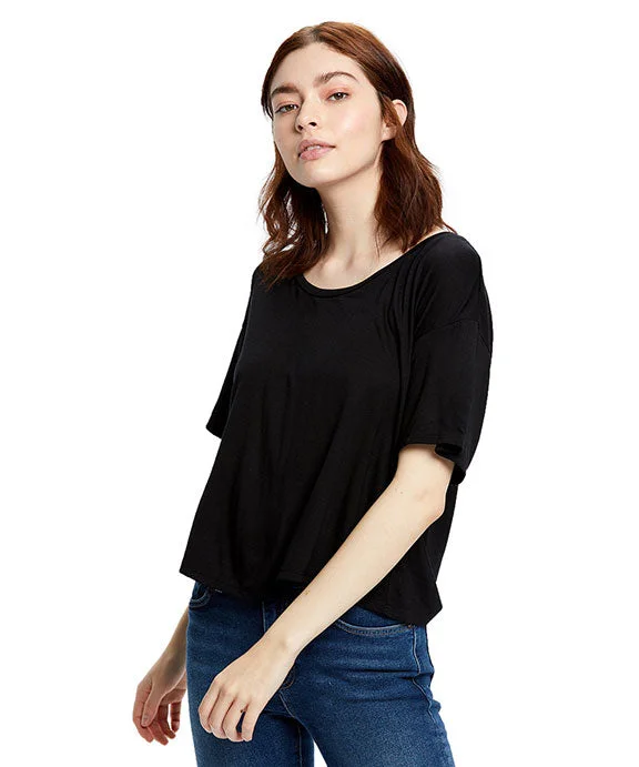 US309 - US Blanks Ladies Boxy Open Neck Top