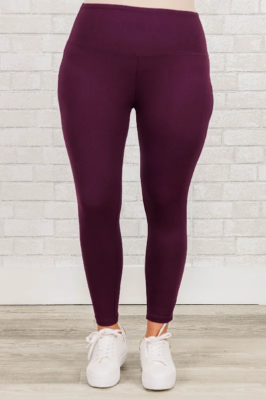 First Place Leggings, Eggplant