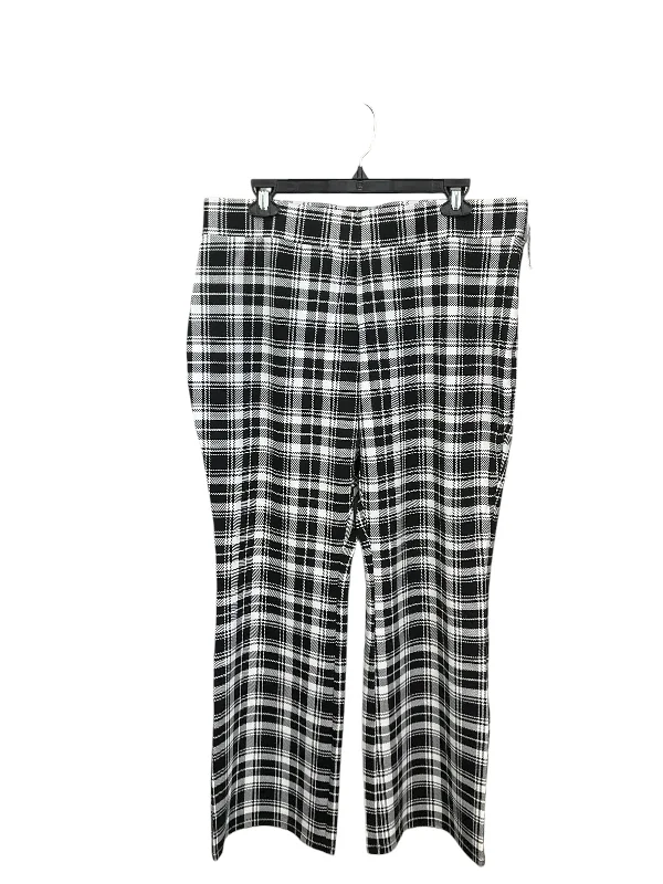 Pants Leggings By Iman Hsn In Plaid Pattern, Size: Xl