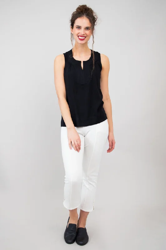 Scarlette Tank, Black, Linen Bamboo