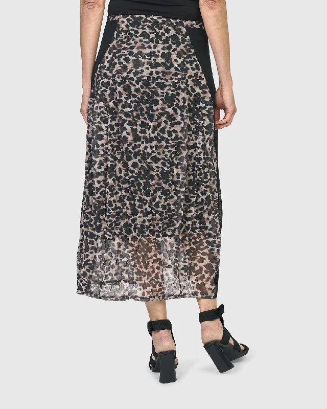 Adriana Midi Skirt, Leopard