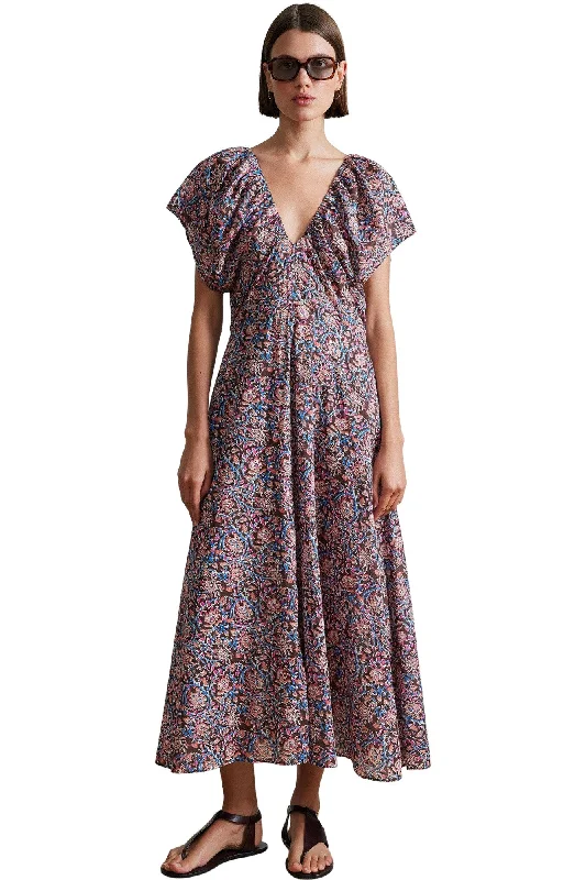 Apiece Apart Monet Ruched Maxi in Bella Floral