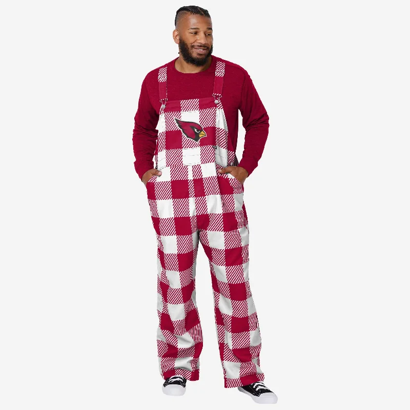 Arizona Cardinals Mens Plaid Bib Overalls