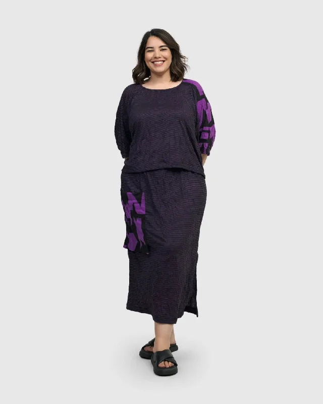 Asteroid Pencil Skirt, Violet