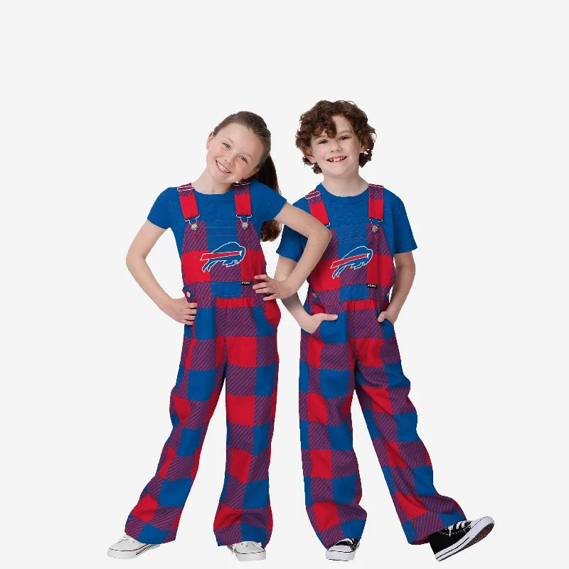 Buffalo Bills Youth Plaid Bib Overalls