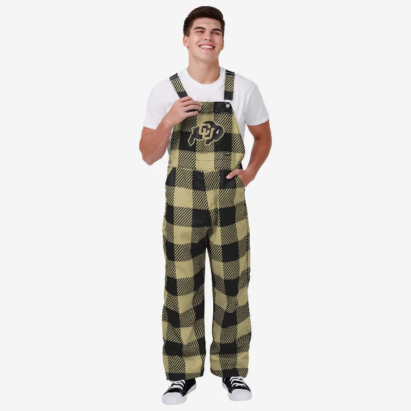 Colorado Buffaloes Mens Plaid Bib Overalls