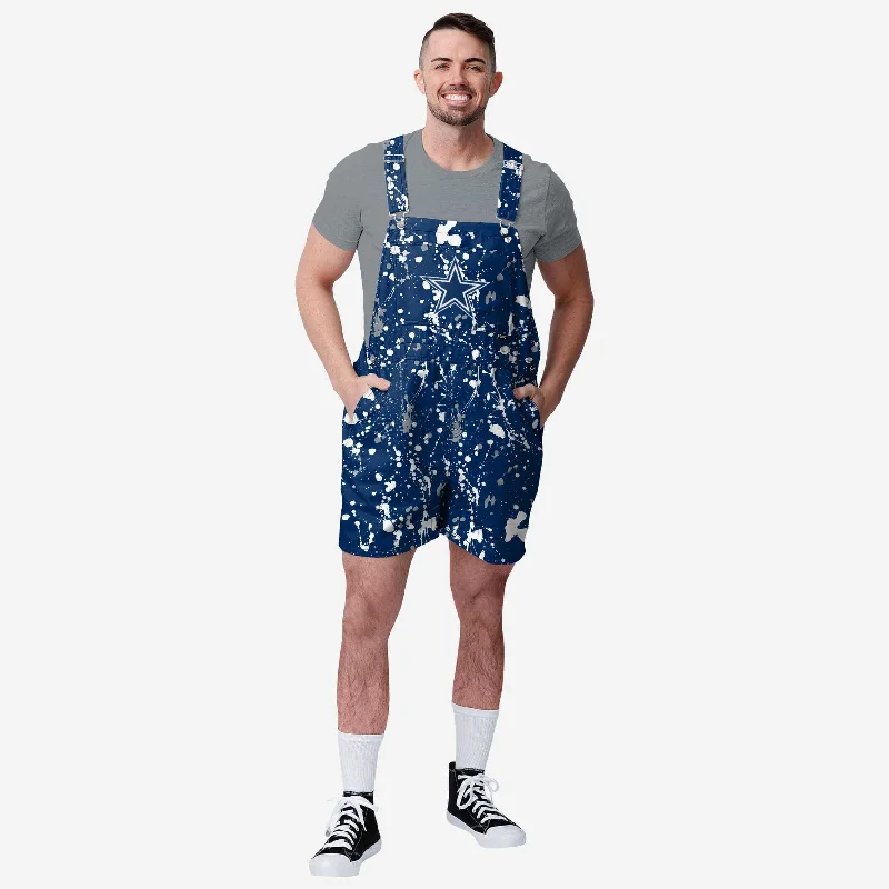 Dallas Cowboys Mens Paint Splatter Bib Shortalls