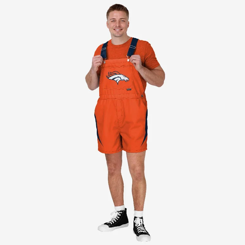 Denver Broncos Mens Team Stripe Bib Shortalls