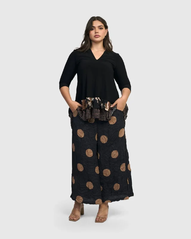 Doppio Wide Leg Pants, Circles