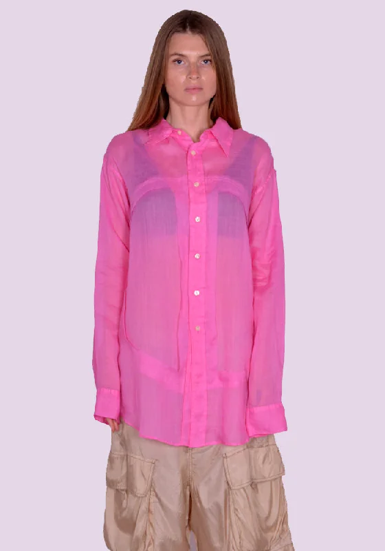 EDWARD CUMING SS23-S04A LUNG WINDOW SHIRT PINK