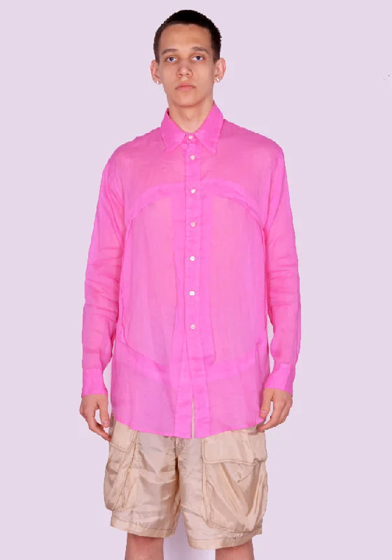 EDWARD CUMING SS23-S04A LUNG WINDOW SHIRT PINK