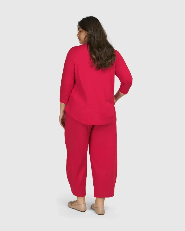 Essential Flow Pants, Red Rose