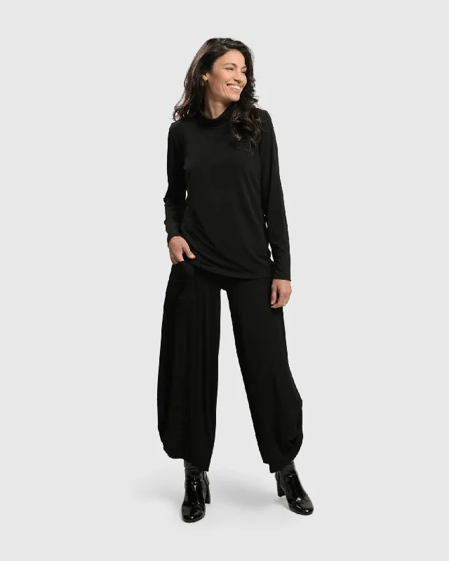 ESSENTIAL PUNTO POCKETS PANTS, BLACK