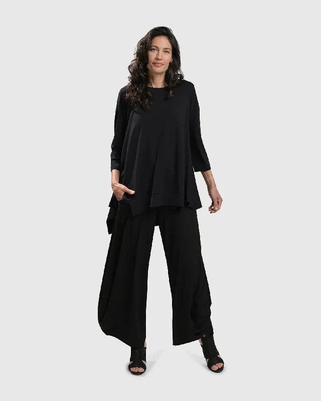 ESSENTIAL PUNTO POCKETS PANTS, BLACK